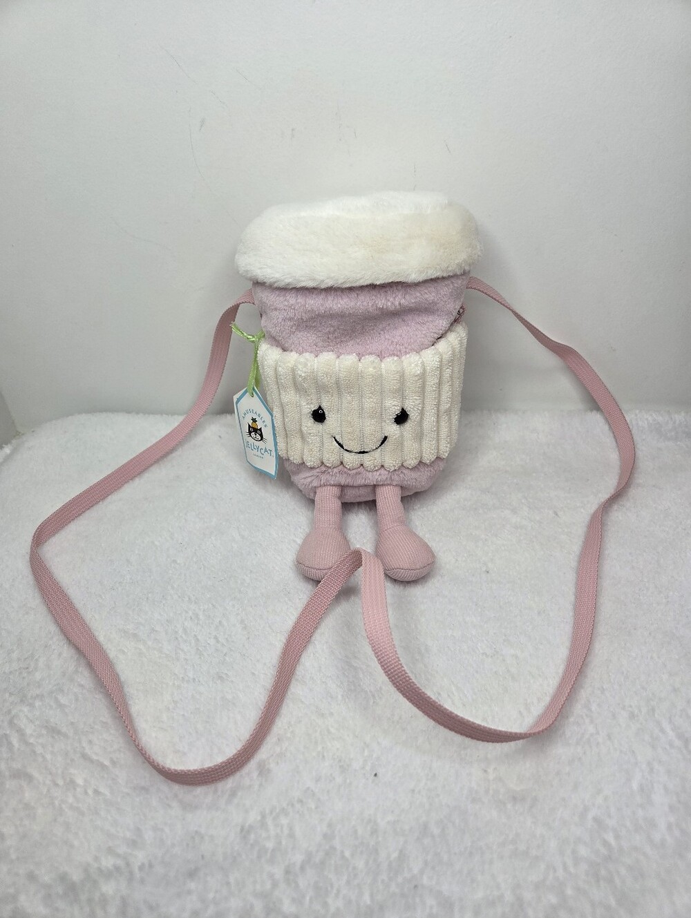 BNWT Jellycat Pink Coffee To Go Bag